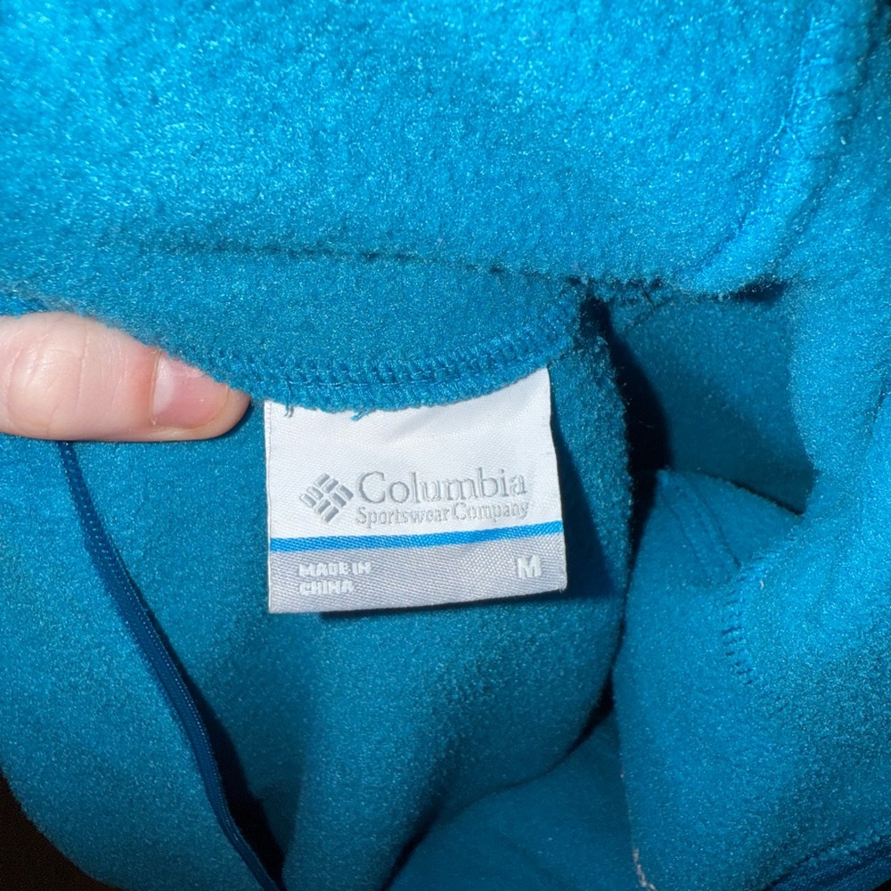 Columbia Teal hooded Fleece Jacket - Picture 2 of 2